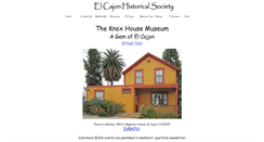 Desktop Screenshot of elcajonhistory.org